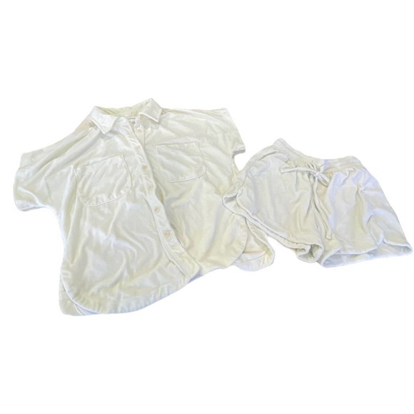 SUMMERSALT The Towel Terry Button-Down Shirt & Softest French Terry Lounge Short - Picture 13 of 14